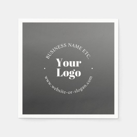 Uw zakelijke Logo of ontwerp en bewerkbare tekst Servet (Voorkant)