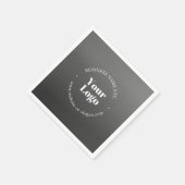 Uw zakelijke Logo of ontwerp en bewerkbare tekst Servet (Hoek)