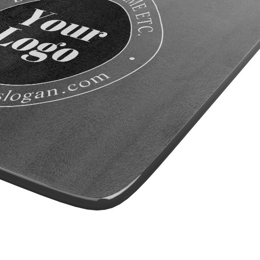 Uw zakelijke Logo of ontwerp en bewerkbare tekst Snijplank (Hoek)