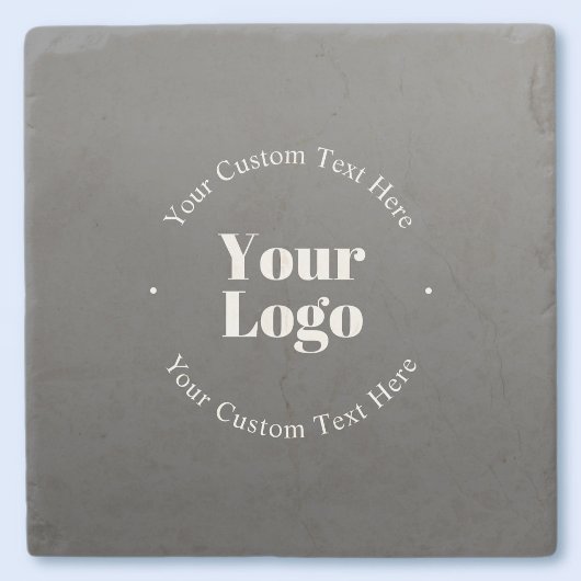 Uw zakelijke Logo of ontwerp en bewerkbare tekst Stenen Onderzetter