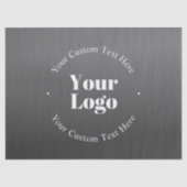 Uw zakelijke Logo of ontwerp en bewerkbare tekst Tissuepapier (Voorkant)