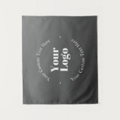Uw zakelijke Logo of ontwerp en bewerkbare tekst Wandkleed (Voorkant)
