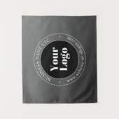 Uw zakelijke Logo of ontwerp en bewerkbare tekst Wandkleed (Voorkant)