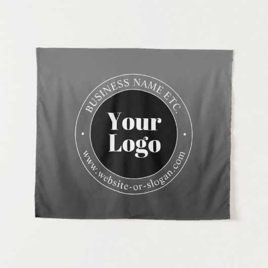 Uw zakelijke Logo of ontwerp en bewerkbare tekst Wandkleed (Voorkant (horizontaal))