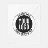 Uw zakelijke Logo of ontwerp | Vet Bewerkbare teks Fleece Deken (Voorkant)