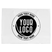 Uw zakelijke Logo of ontwerp | Vet Bewerkbare teks Groot Cadeauzakje (Achterkant)