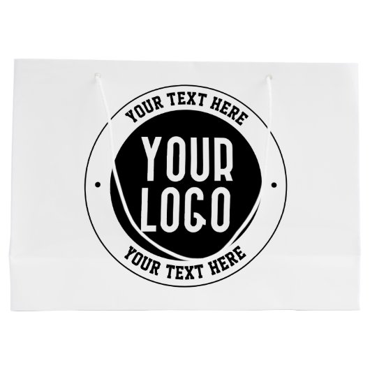 Uw zakelijke Logo of ontwerp | Vet Bewerkbare teks Groot Cadeauzakje (Achterkant)