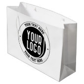 Uw zakelijke Logo of ontwerp | Vet Bewerkbare teks Groot Cadeauzakje (Achterkant Gekanteld)