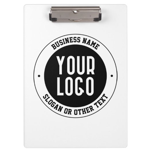 Uw zakelijke Logo of ontwerp | Vet Bewerkbare teks Klembord (Voorkant)