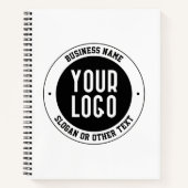 Uw zakelijke Logo of ontwerp | Vet Bewerkbare teks Notitieboek (Voorkant)
