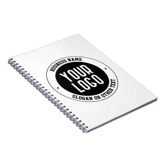 Uw zakelijke Logo of ontwerp | Vet Bewerkbare teks Notitieboek (Rechterzijde)