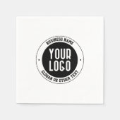 Uw zakelijke Logo of ontwerp | Vet Bewerkbare teks Servet (Voorkant)