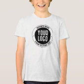 Uw zakelijke Logo of ontwerp | Vet Bewerkbare teks Tri-Blend Shirt (Voorkant)