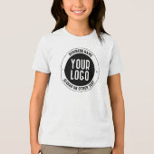 Uw zakelijke Logo of ontwerp | Vet Bewerkbare teks Tri-Blend Shirt (Voorkant)