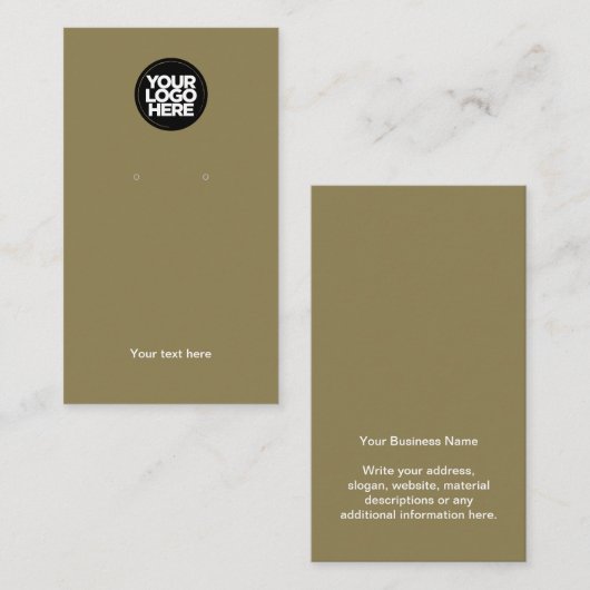 Uw zakelijke Logo Olive-verlossingskaart Visitekaartje (Voorkant / Achterkant)