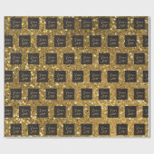 Uw zakelijke Logo op Gold Glitter Cadeaupapier (Vlak)
