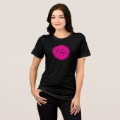 Uw zakelijke Logo op Hot Pink Circle Tri-Blend Shirt (Voorkant volledig)