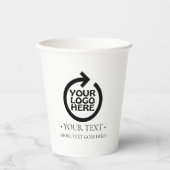 Uw zakelijke Logo op maat Papieren Bekers (Voorkant)