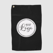 Uw zakelijke Logo op White Circle Golfhanddoek (Voorkant)