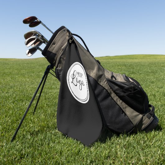 Uw zakelijke Logo op White Circle Golfhanddoek (Groen)