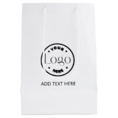 Uw zakelijke Logo Professional White Medium Cadeauzakje (Achterkant)