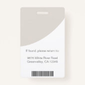 Uw zakelijke Logo & professionele foto-id toevoege Badge (Achterkant)