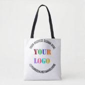 Uw zakelijke Logo Promotie Sociale Media Naam Tote Bag (Voorkant)