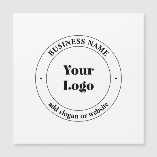 Uw zakelijke Logo & promotietekst | Wit (Voorkant)