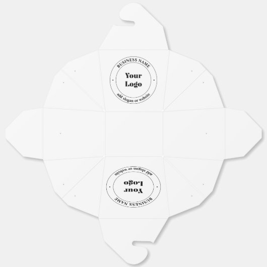 Uw zakelijke Logo & promotietekst | Wit Bedankdoosjes (Ongevouwen)