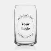 Uw zakelijke Logo & promotietekst | Wit Blikvorm Glas (Voorkant)