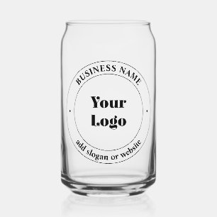 Uw zakelijke Logo & promotietekst   Wit Blikvorm Glas