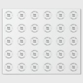 Uw zakelijke Logo & promotietekst | Wit Cadeaupapier (Vlak)