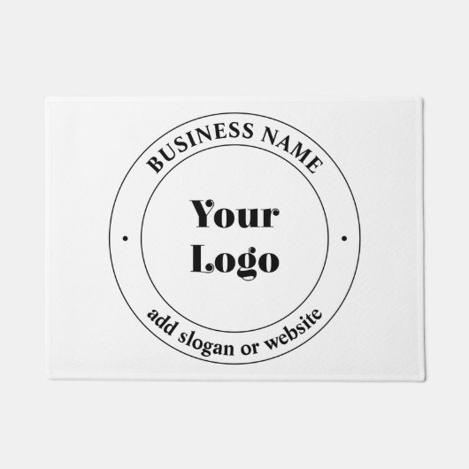 Uw zakelijke Logo & promotietekst | Wit Deurmat (Voorkant)