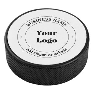 Uw zakelijke Logo & promotietekst Wit Hockey Puck