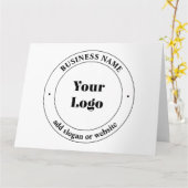 Uw zakelijke Logo & promotietekst | Wit Kaart (Gele Bloem)