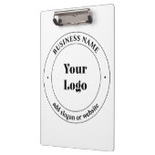Uw zakelijke Logo & promotietekst | Wit Klembord (Links)