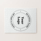 Uw zakelijke Logo & promotietekst | Wit Legpuzzel (Horizontaal)