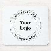 Uw zakelijke Logo & promotietekst | Wit Muismat (Voorkant)