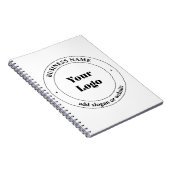 Uw zakelijke Logo & promotietekst | Wit Notitieboek (Rechterzijde)