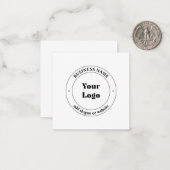 Uw zakelijke Logo & promotietekst | Wit Notitiekaartje (Voorkant / Achterkant in situ)