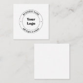 Uw zakelijke Logo & promotietekst | Wit Notitiekaartje (Voorkant / Achterkant)