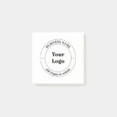 Uw zakelijke Logo & promotietekst | Wit Post-it® Notes (Voorkant)