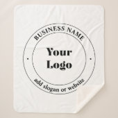 Uw zakelijke Logo & promotietekst | Wit Sherpa Deken (Voorkant)