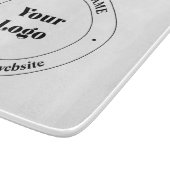 Uw zakelijke Logo & promotietekst | Wit Snijplank (Hoek)