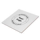 Uw zakelijke Logo & promotietekst | Wit Tegeltje (Zijkant)