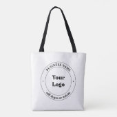 Uw zakelijke Logo & promotietekst | Wit Tote Bag (Achterkant)