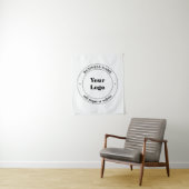 Uw zakelijke Logo & promotietekst | Wit Wandkleed (In situ)