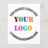 Uw zakelijke Logo Promotionele Social Media Flyer (Achterkant)