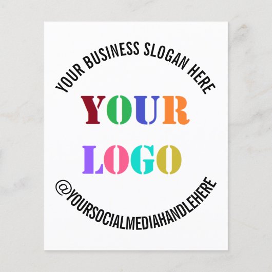 Uw zakelijke Logo Promotionele Social Media Flyer (Achterkant)