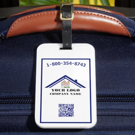 Uw zakelijke Logo QR-code Bagagelabel (Voorkant Insitu 2)
